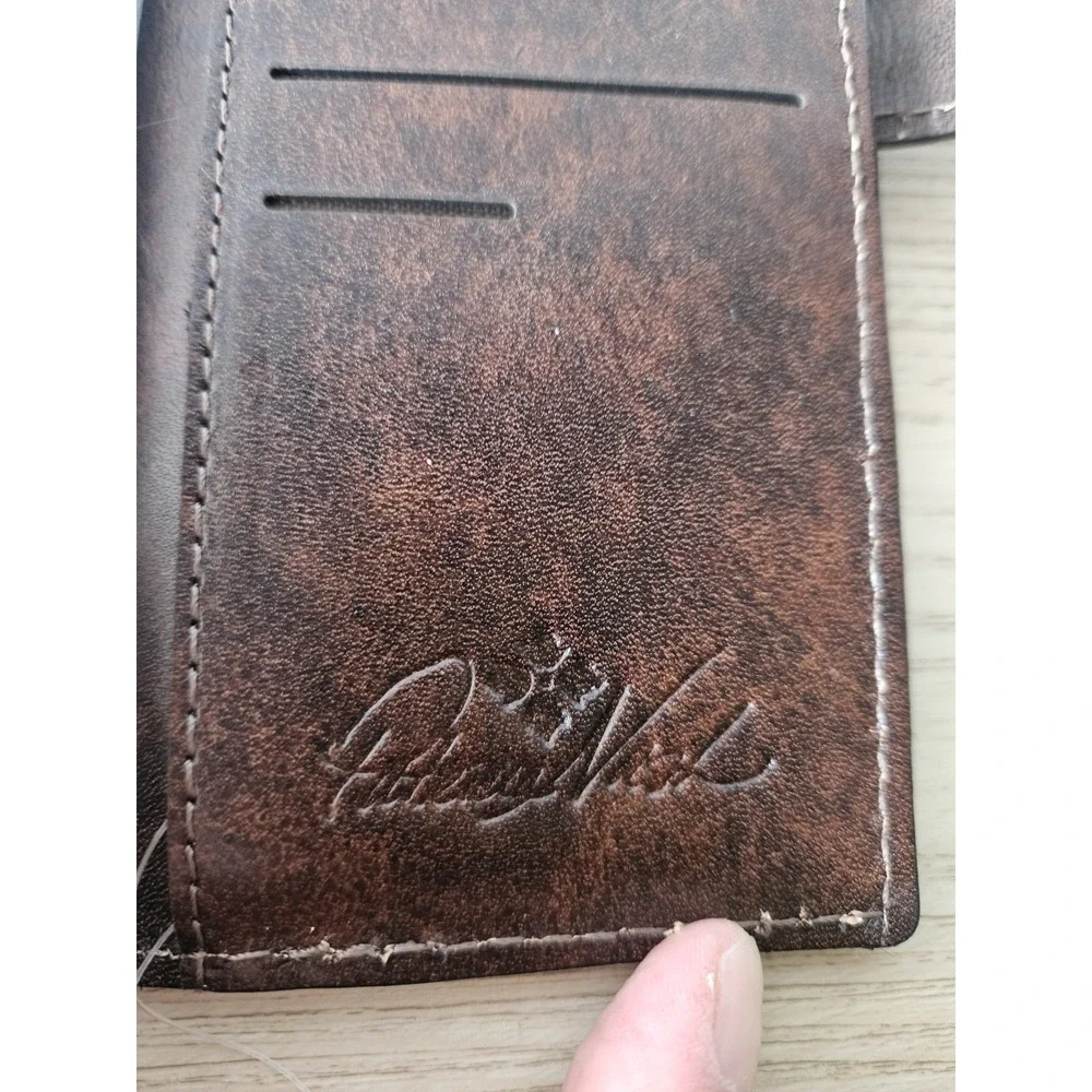 Patricia Nash Dark Brown Tooled Leather Wallet